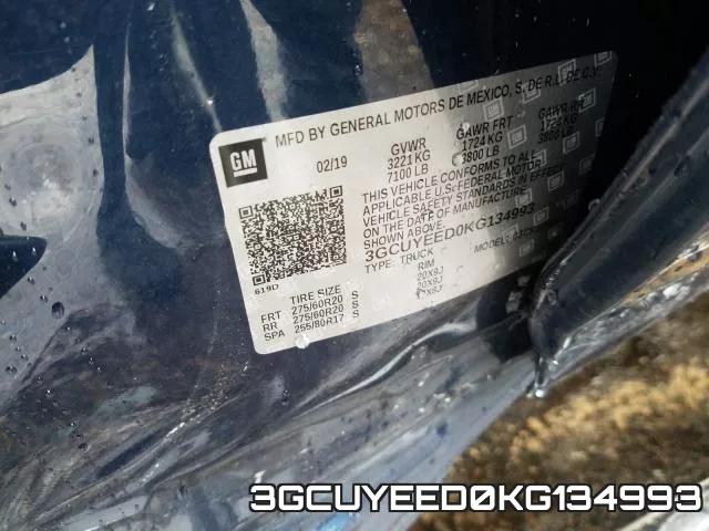 3GCUYEED0KG134993 фото 2