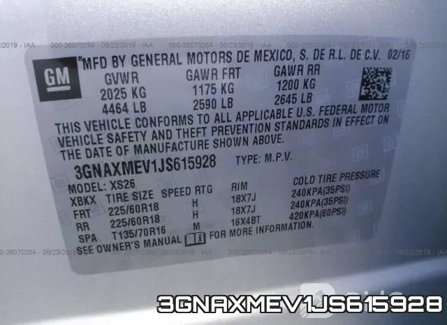 3GNAXMEV1JS615928 фото 10