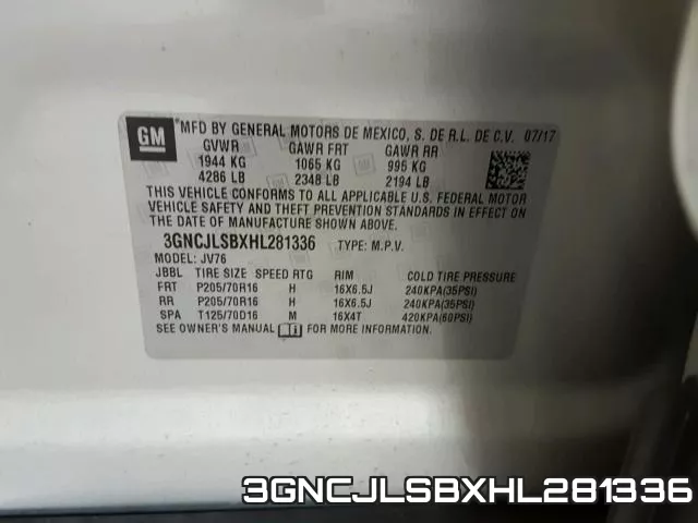 3GNCJLSBXHL281336 фото 2