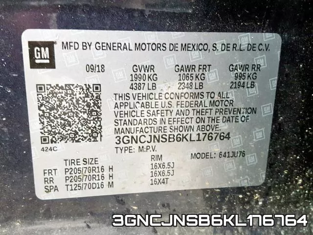 3GNCJNSB6KL176764 фото 2