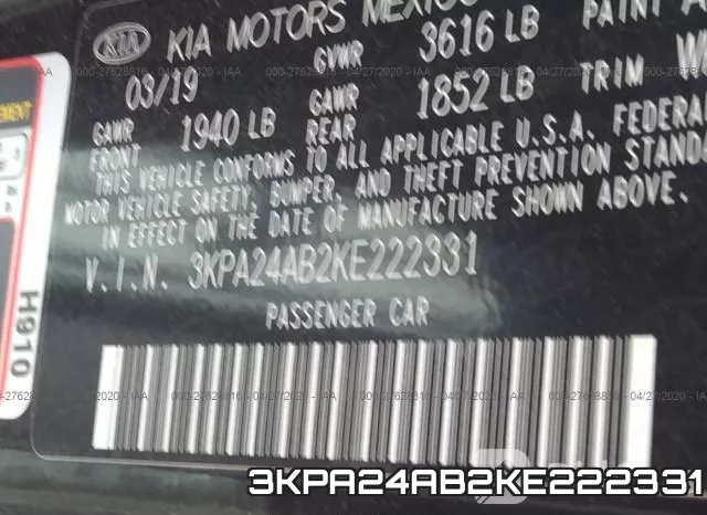 3KPA24AB2KE222331 фото 10
