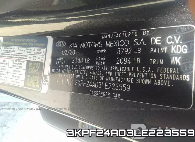 3KPF24AD3LE223559 фото 10