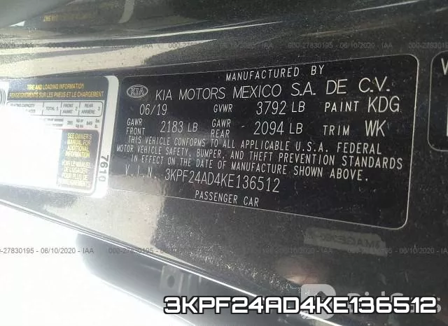 3KPF24AD4KE136512 фото 10