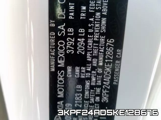 3KPF24AD5KE128676 фото 2