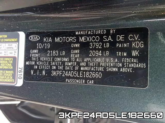 3KPF24AD5LE182660 фото 2