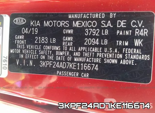 3KPF24AD7KE116674 фото 10