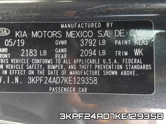 3KPF24AD7KE129358 фото 2