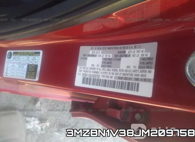 3MZBN1V38JM209758 фото 10