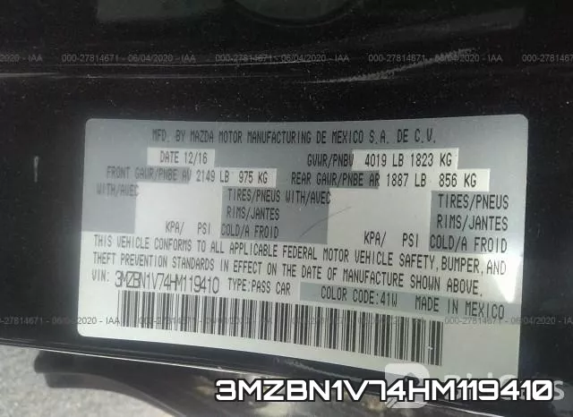 3MZBN1V74HM119410 фото 10