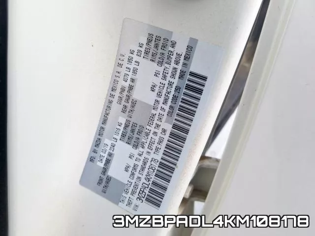 3MZBPADL4KM108178 фото 2