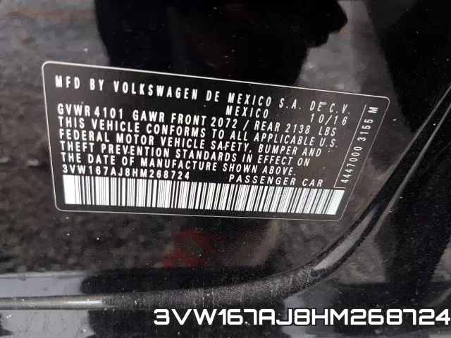 3VW167AJ8HM268724 фото 2