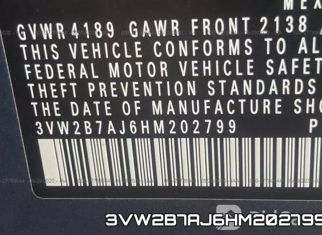 3VW2B7AJ6HM202799 фото 10