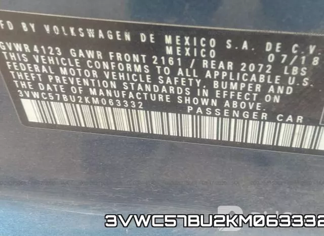 3VWC57BU2KM063332 фото 10
