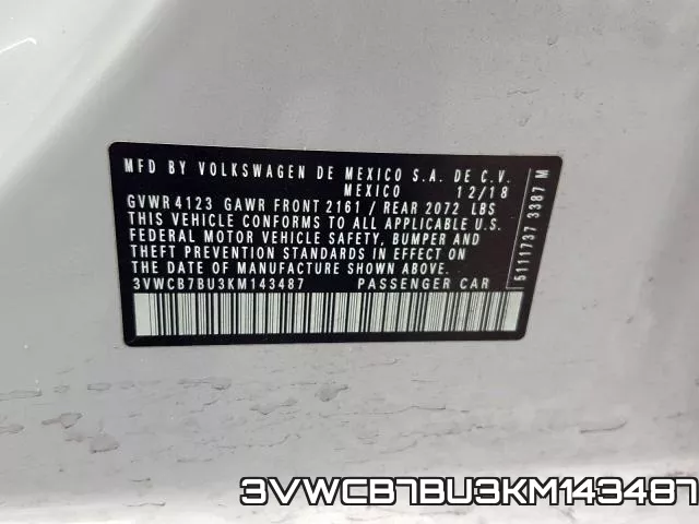 3VWCB7BU3KM143487 фото 2