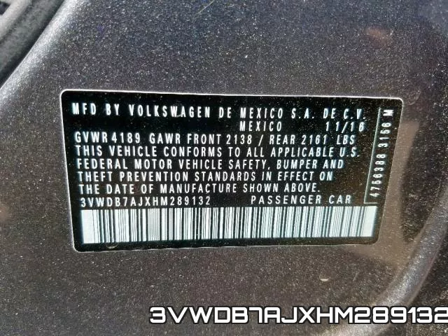 3VWDB7AJXHM289132 фото 2