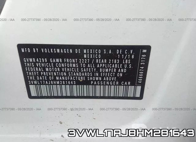 3VWL17AJ8HM281643 фото 10