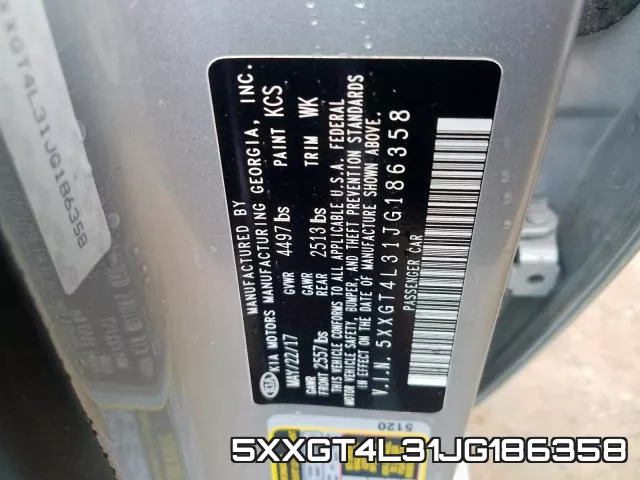 5XXGT4L31JG186358 фото 2