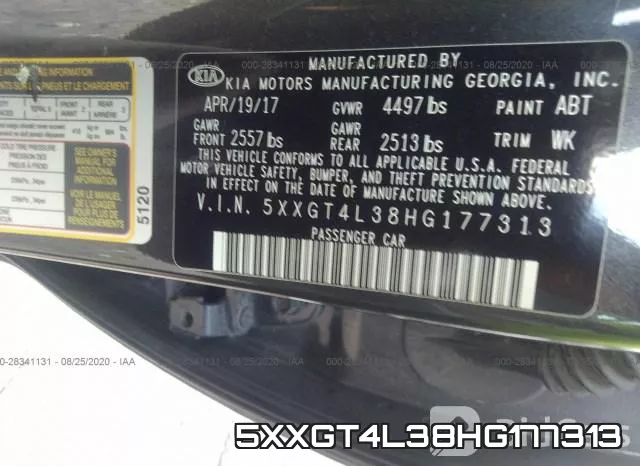 5XXGT4L38HG177313 фото 10
