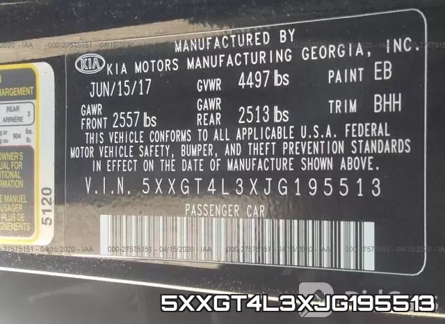 5XXGT4L3XJG195513 фото 10