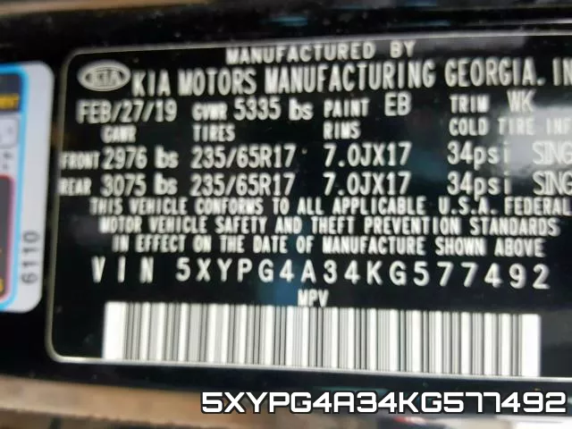 5XYPG4A34KG577492 фото 2