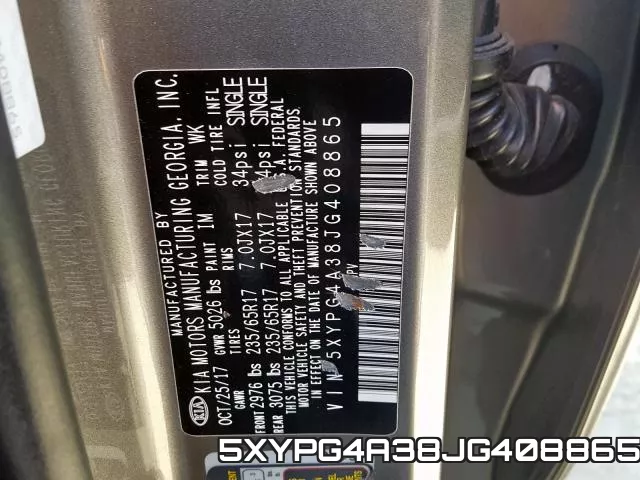 5XYPG4A38JG408865 фото 2