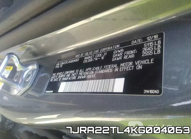 7JRA22TL4KG004063 фото 10
