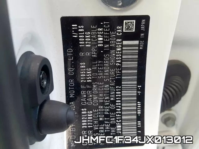 JHMFC1F34JX013012 фото 2