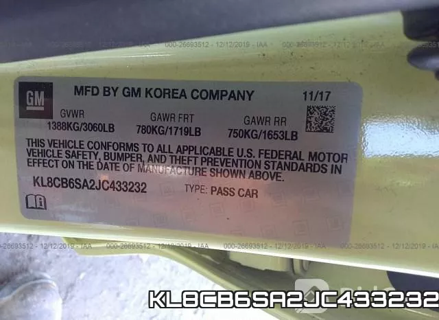 KL8CB6SA2JC433232 фото 10