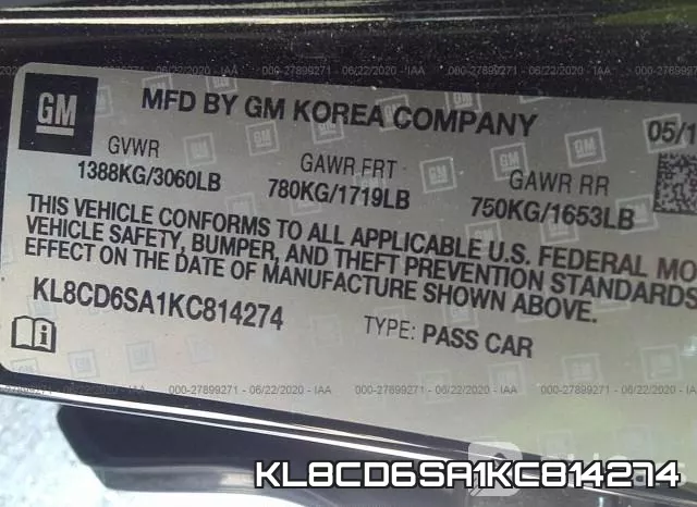 KL8CD6SA1KC814274 фото 10