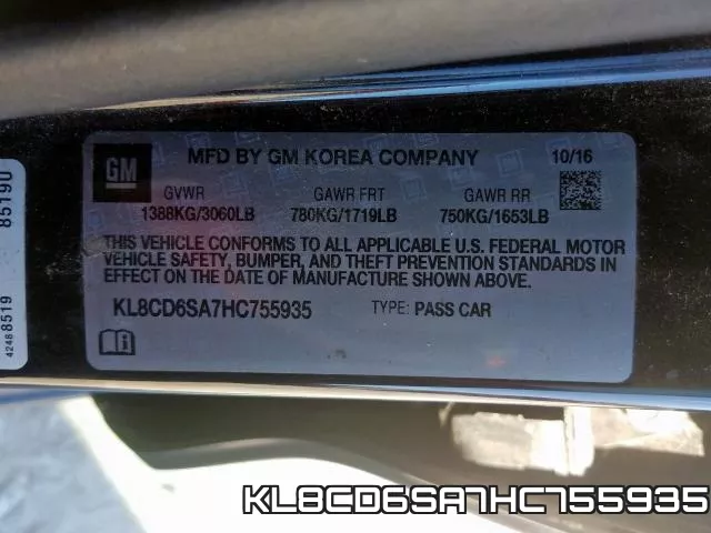 KL8CD6SA7HC755935 фото 2