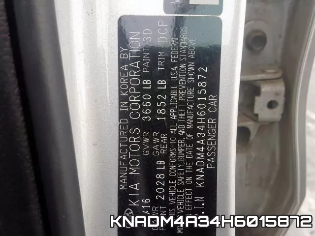 KNADM4A34H6015872 фото 2
