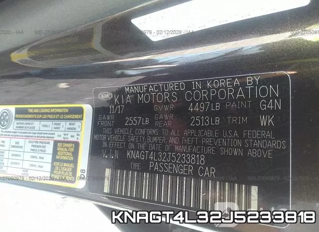KNAGT4L32J5233818 фото 10