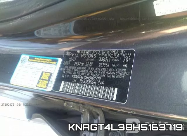 KNAGT4L38H5163719 фото 10