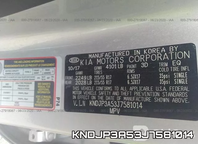 KNDJP3A53J7581014 фото 10