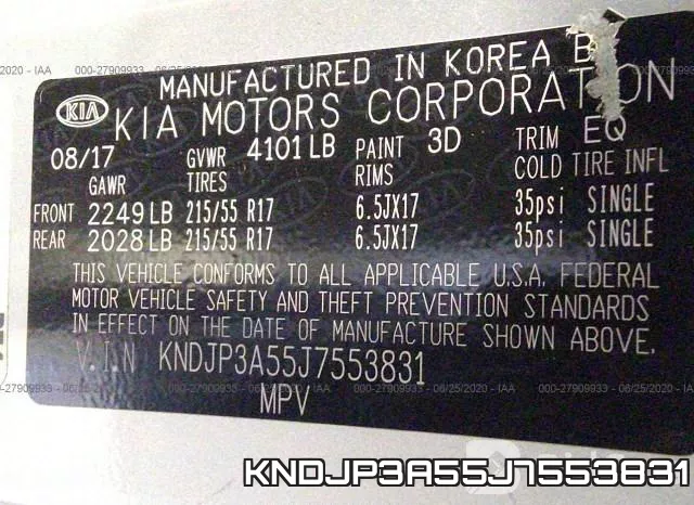 KNDJP3A55J7553831 фото 10