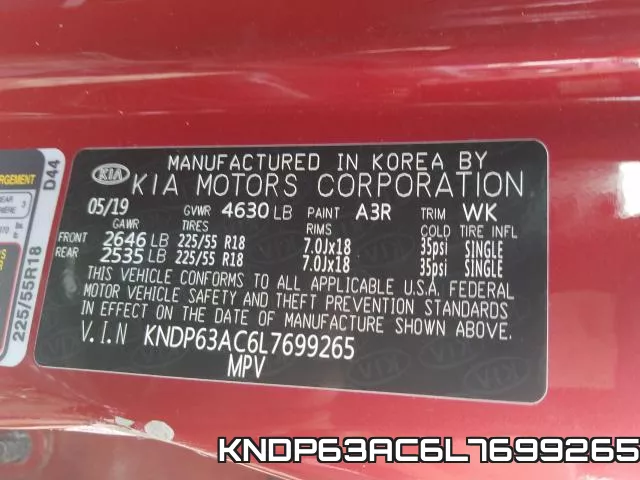 KNDP63AC6L7699265 фото 2