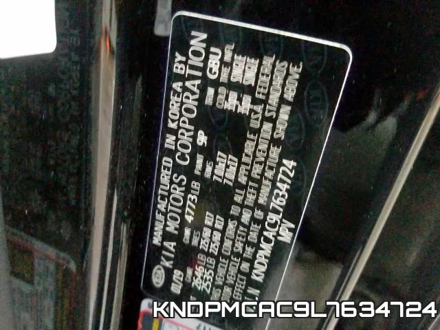 KNDPMCAC9L7634724 фото 2