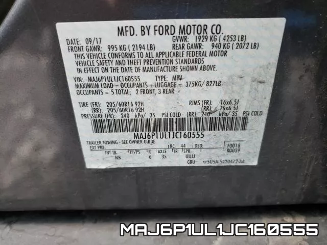 MAJ6P1UL1JC160555 фото 2