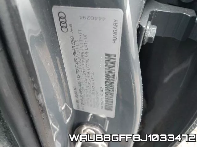WAUB8GFF8J1033472 фото 2