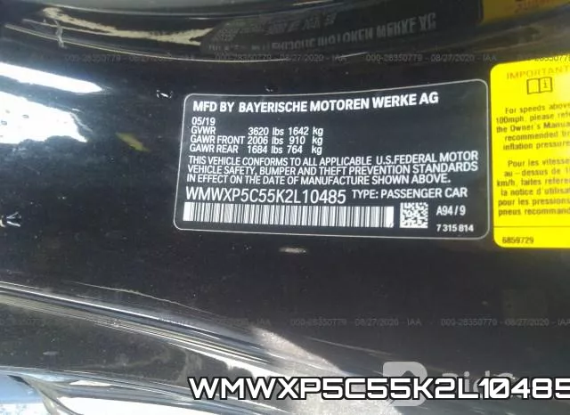 WMWXP5C55K2L10485 фото 10