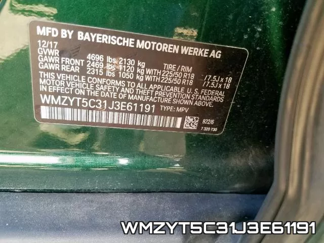 WMZYT5C31J3E61191 фото 2