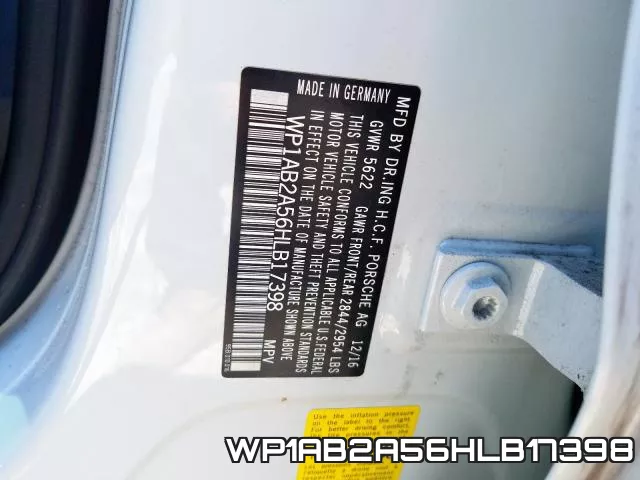 WP1AB2A56HLB17398 фото 2