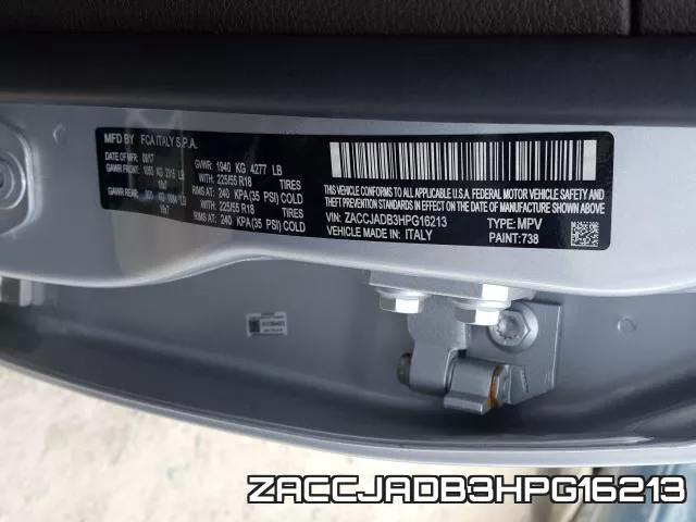 ZACCJADB3HPG16213 фото 2