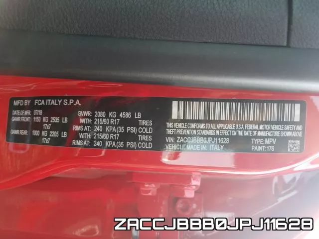 ZACCJBBB0JPJ11628 фото 2