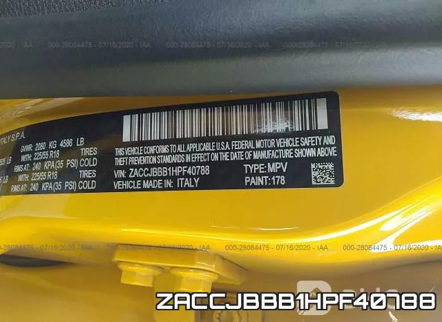 ZACCJBBB1HPF40788 фото 10