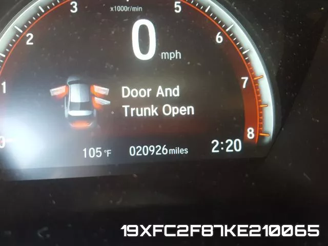 19XFC2F87KE210065 фото 9
