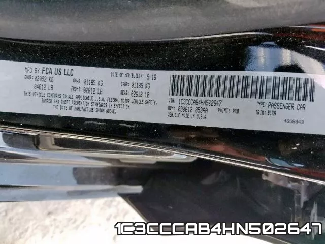 1C3CCCAB4HN502647 фото 2