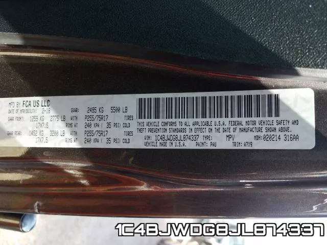 1C4BJWDG8JL874337 фото 2