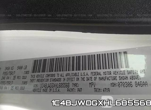 1C4BJWDGXHL685568 фото 10