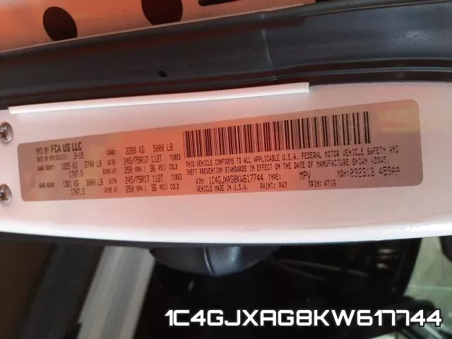 1C4GJXAG8KW617744 фото 2
